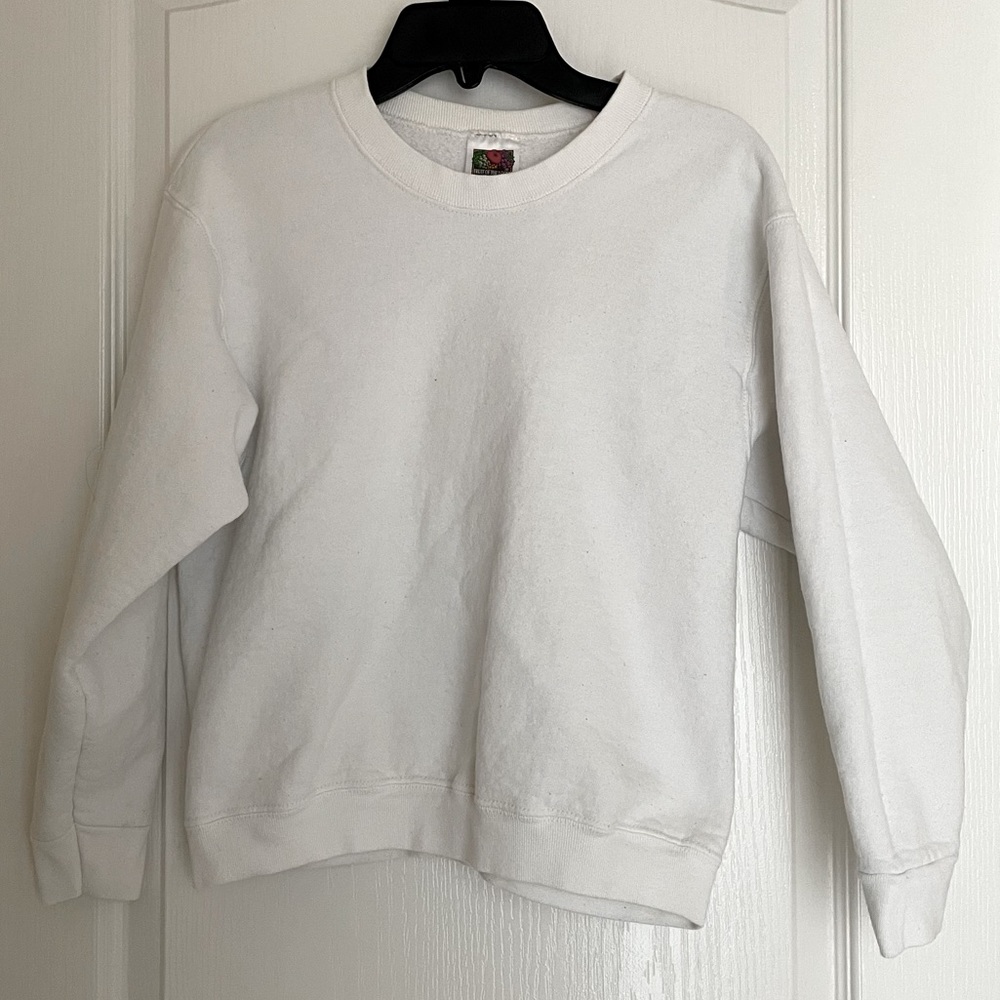 Basic white sweatshirt 14/16